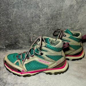 Vasque Inhaler II GTX Hiking Shoes Boots Womens 11 Green Gray High Top Lace Up